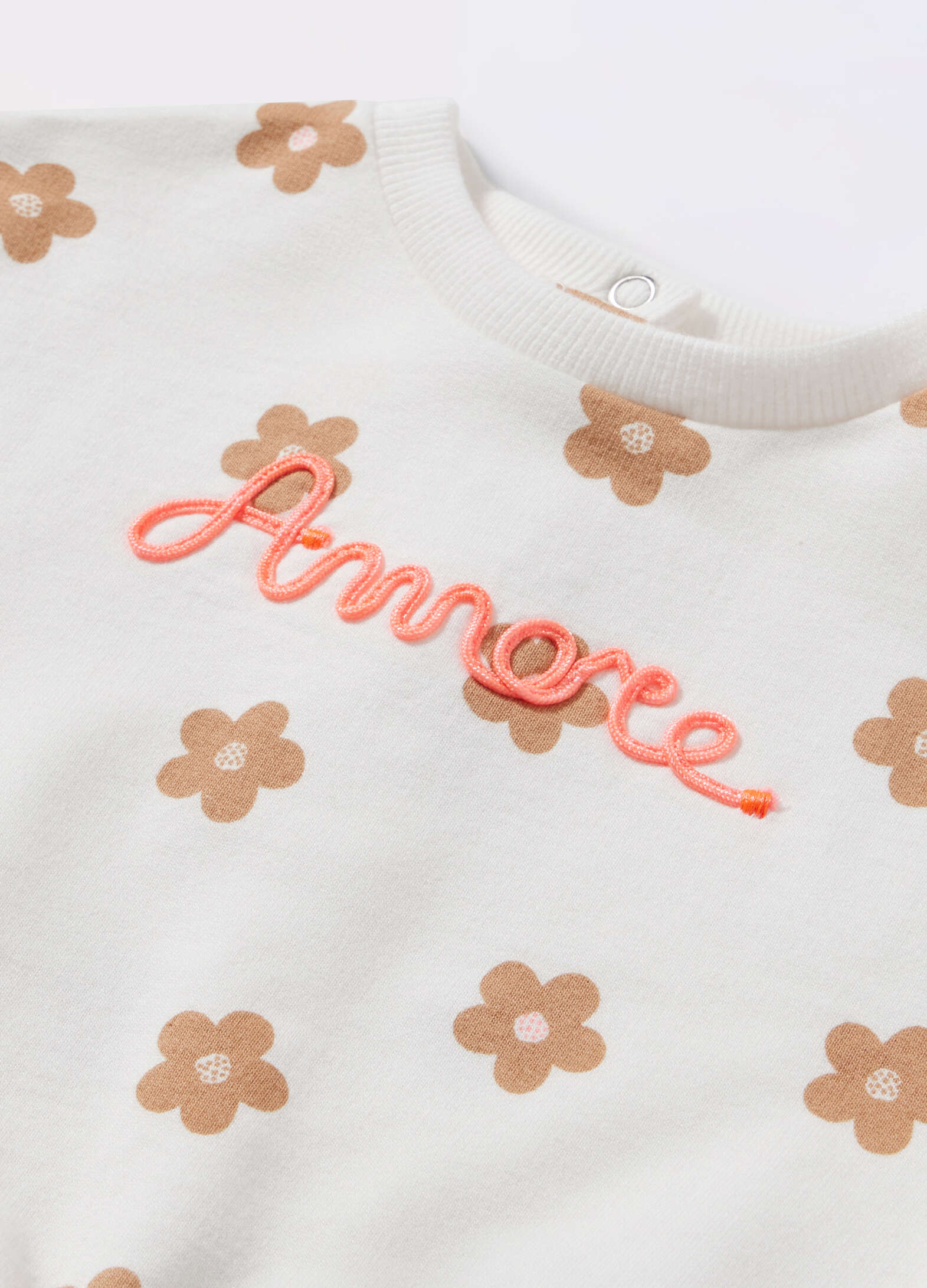 Baby girl cotton blend french terry sweatshirt