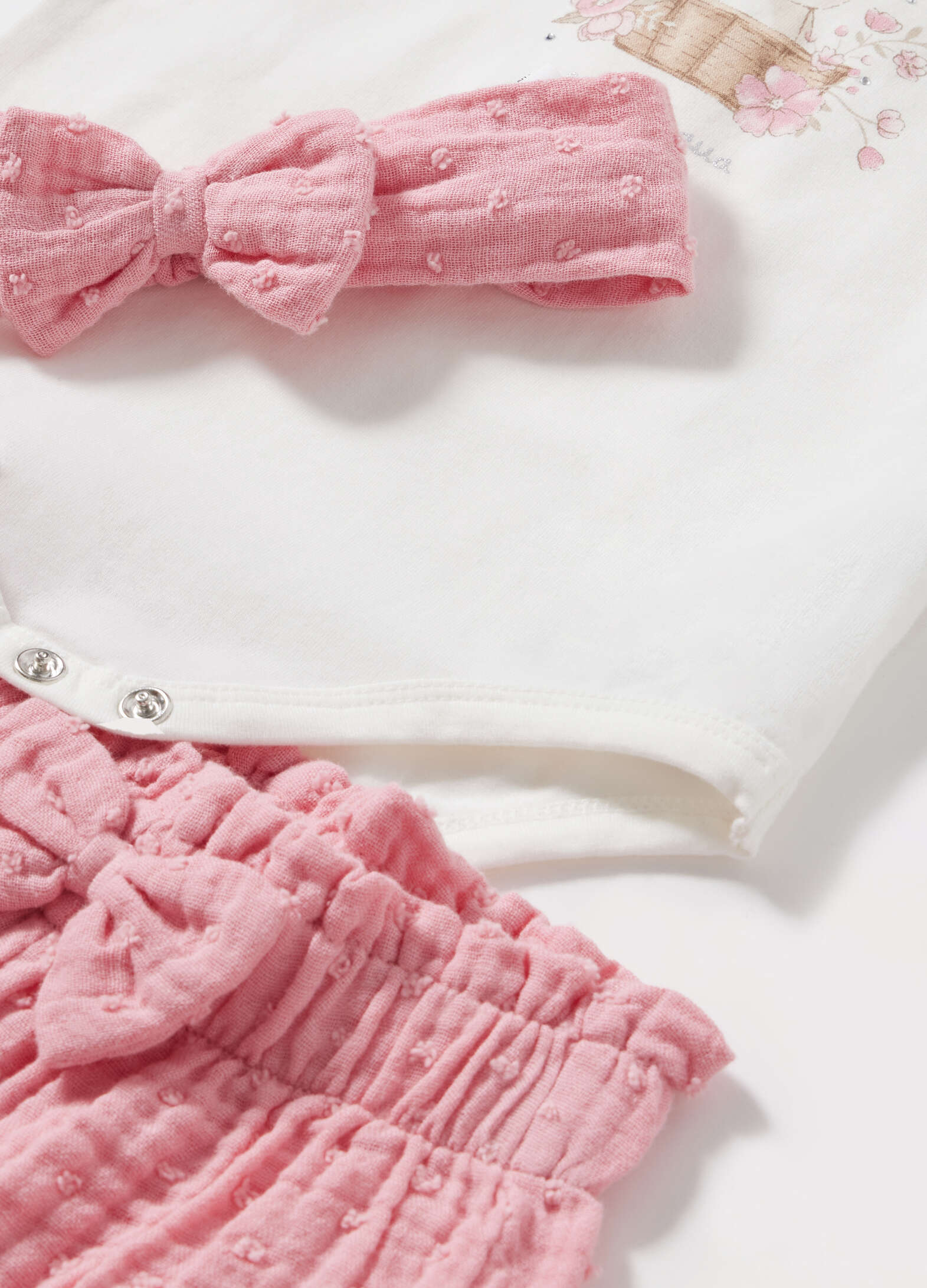 Set of headband + body + pants for newborns