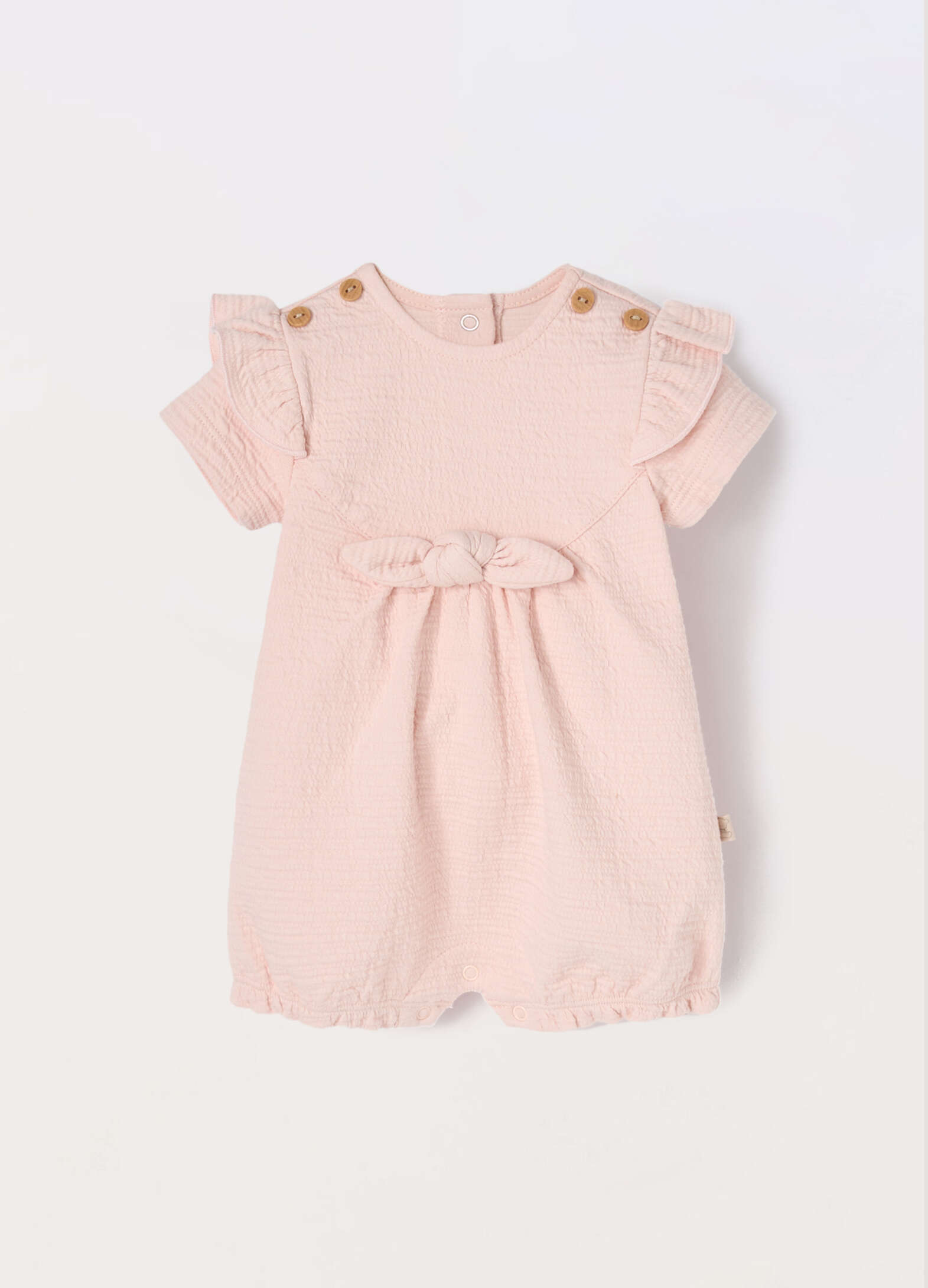 Baby girl's Milan stitch romper