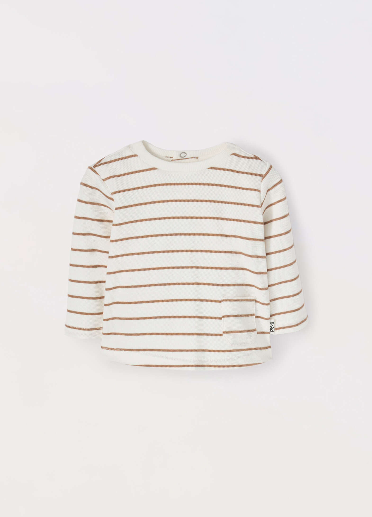 Pure cotton ribbed T-shirt for newborns