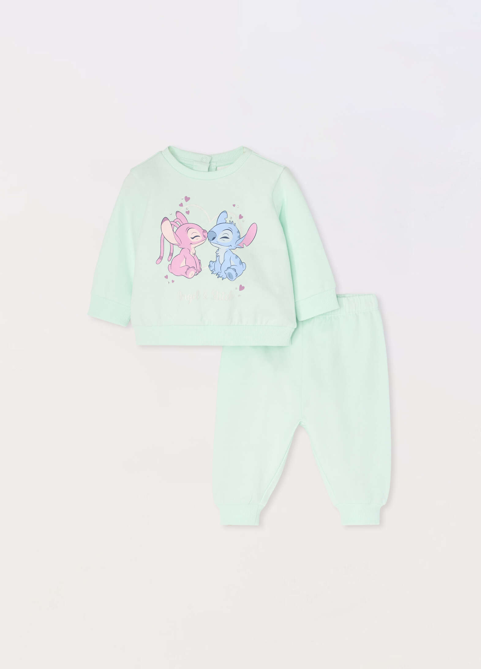 Jogging set in pure cotton french terry for newborns