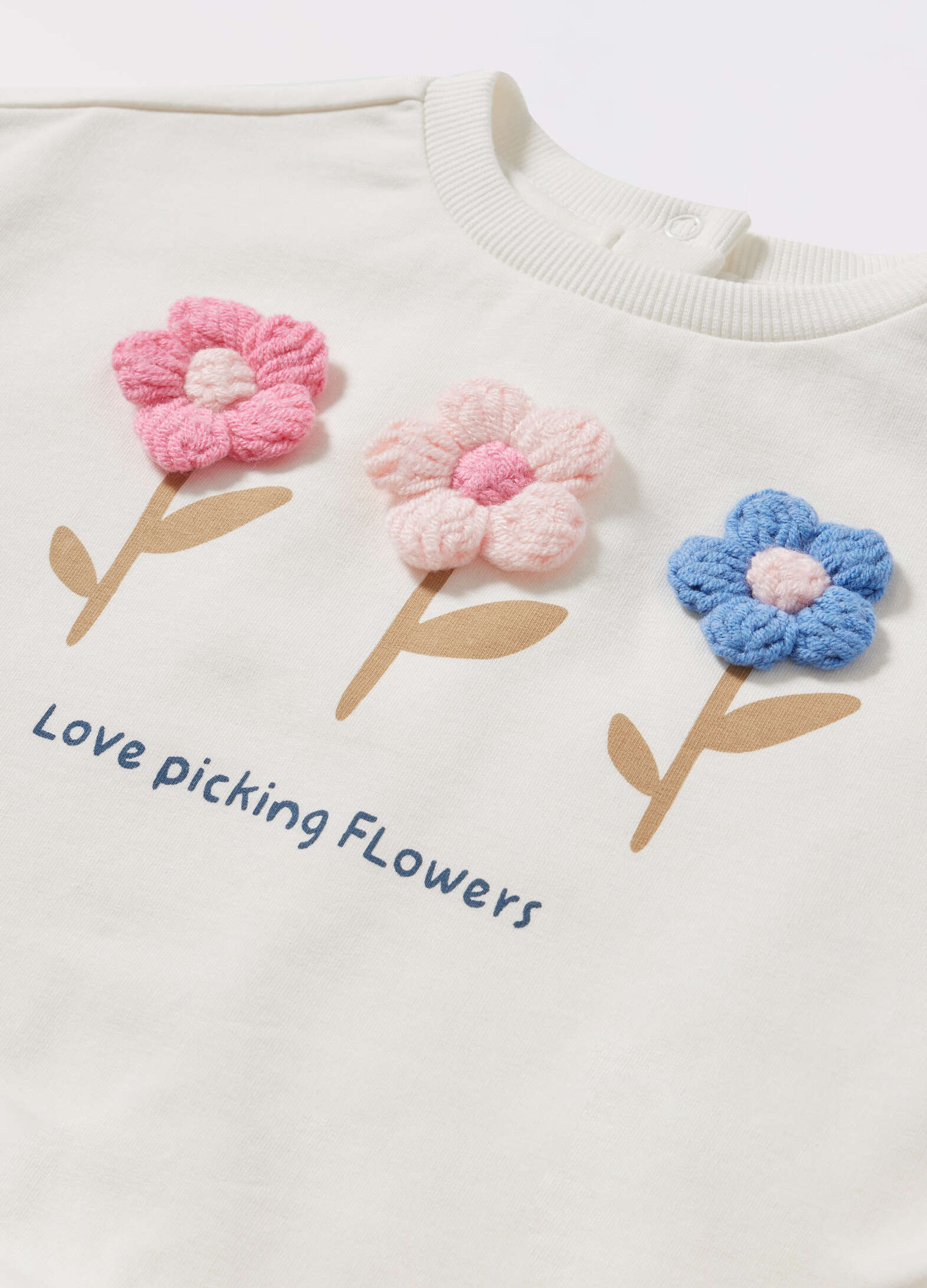 Newborn stretch cotton french terry sweatshirt