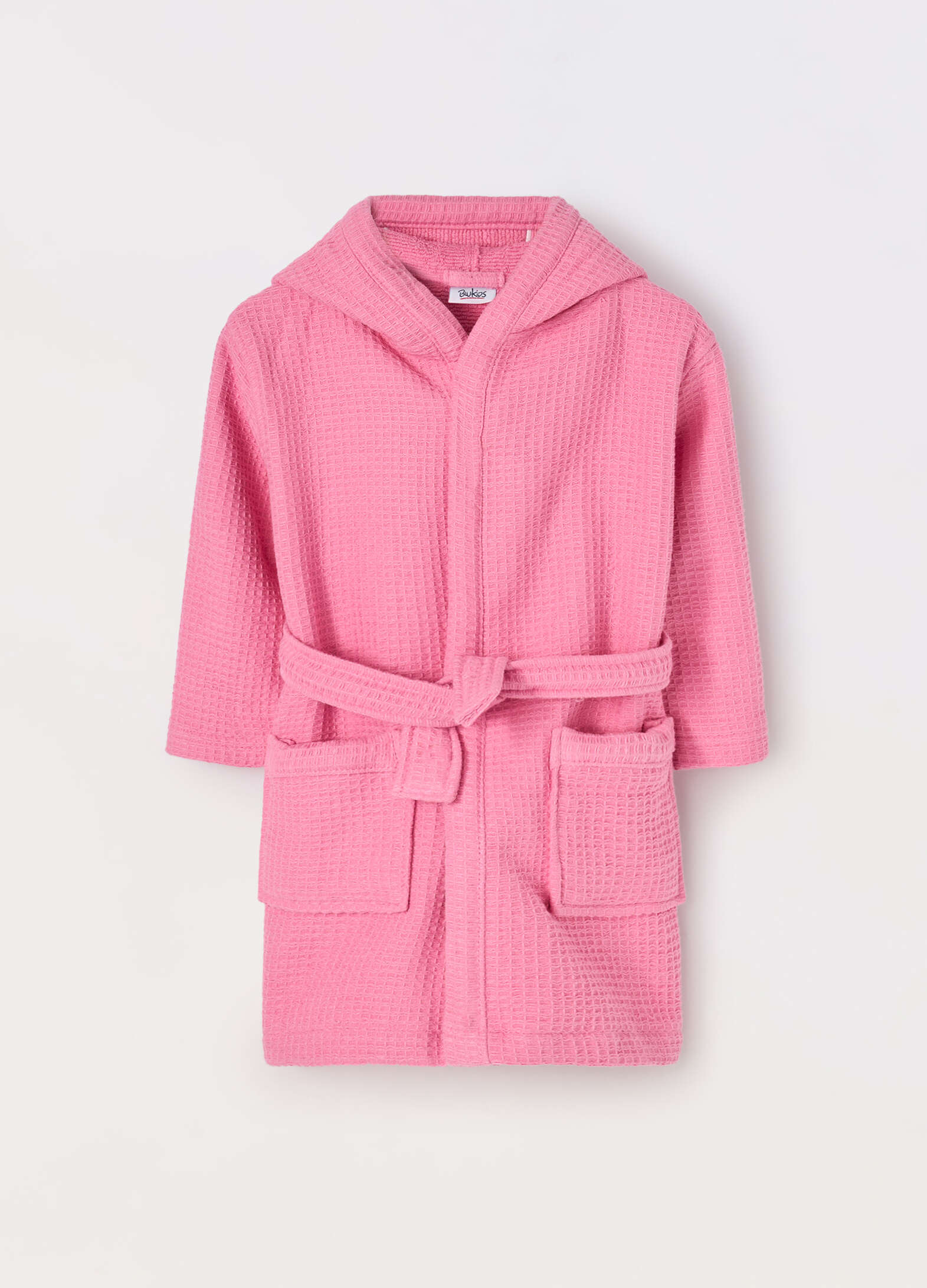 Pure cotton bathrobe with hood for newborns