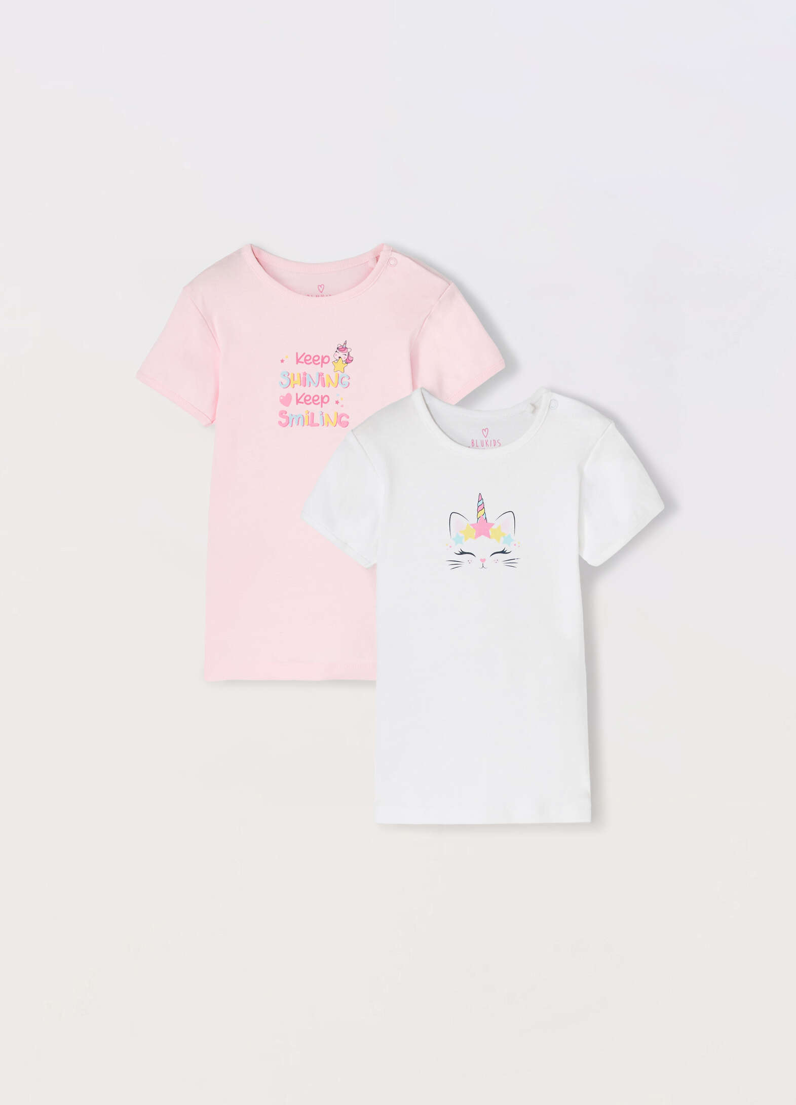 Pack of 2 pure cotton baby girl intimate t-shirts