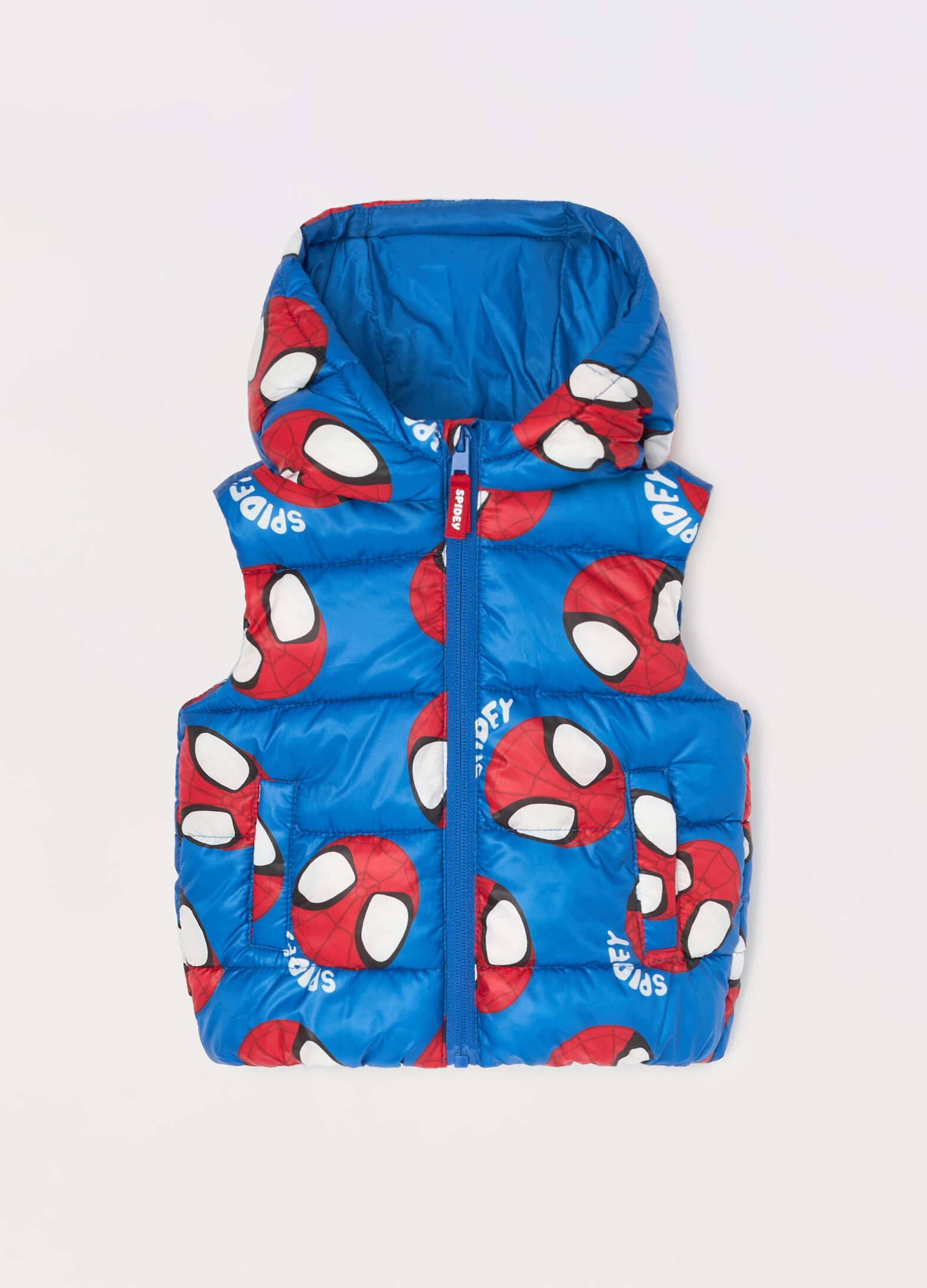 Spidey Padded Vest with Hood for Babies