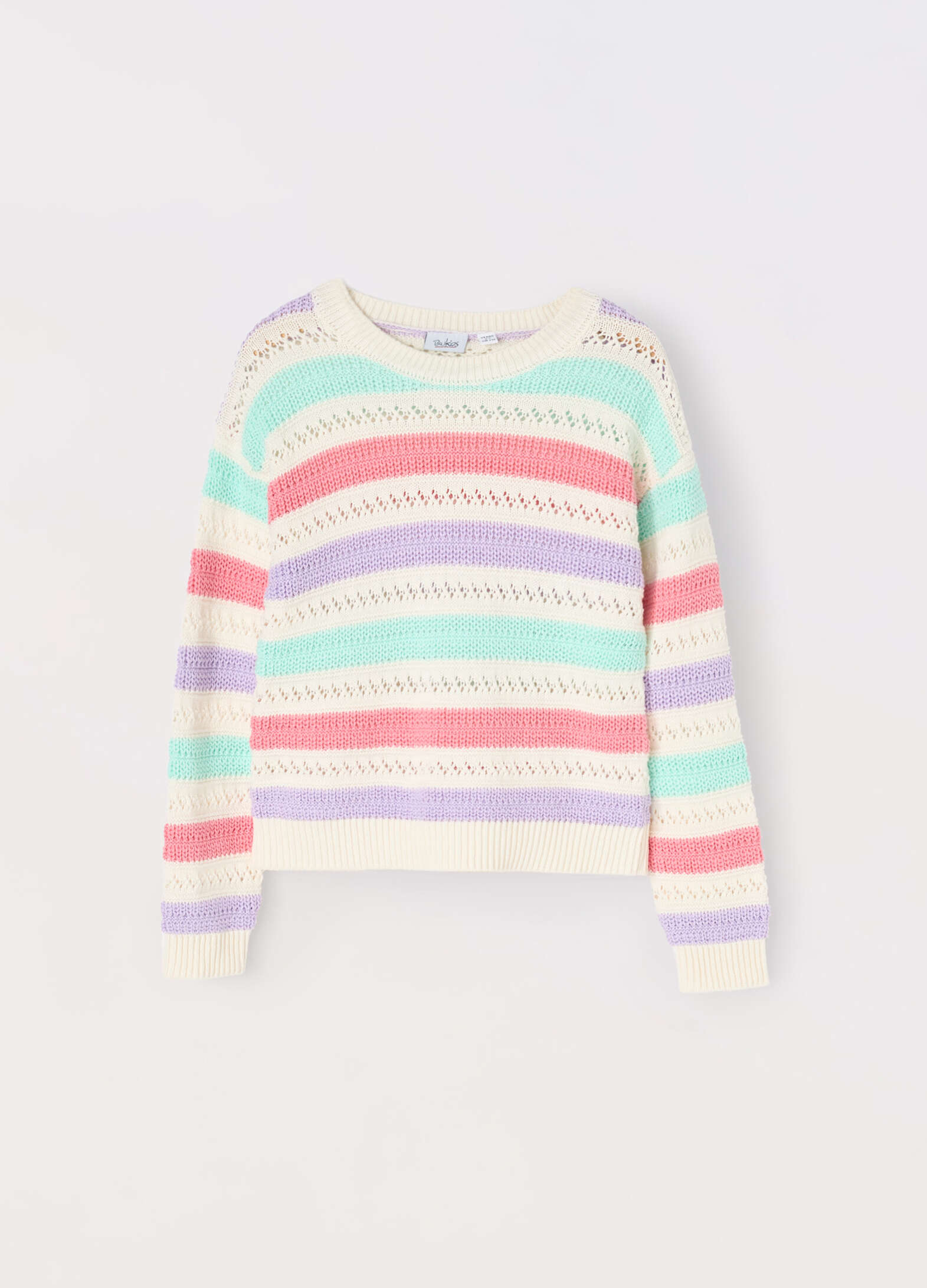 Multicolor striped tricot for girls