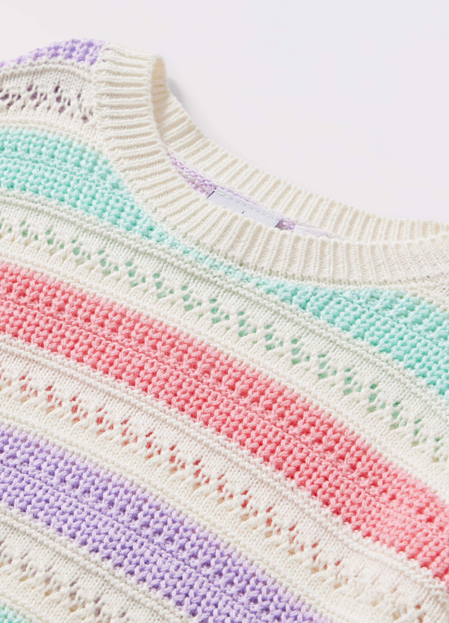 Multicolor striped tricot for girls