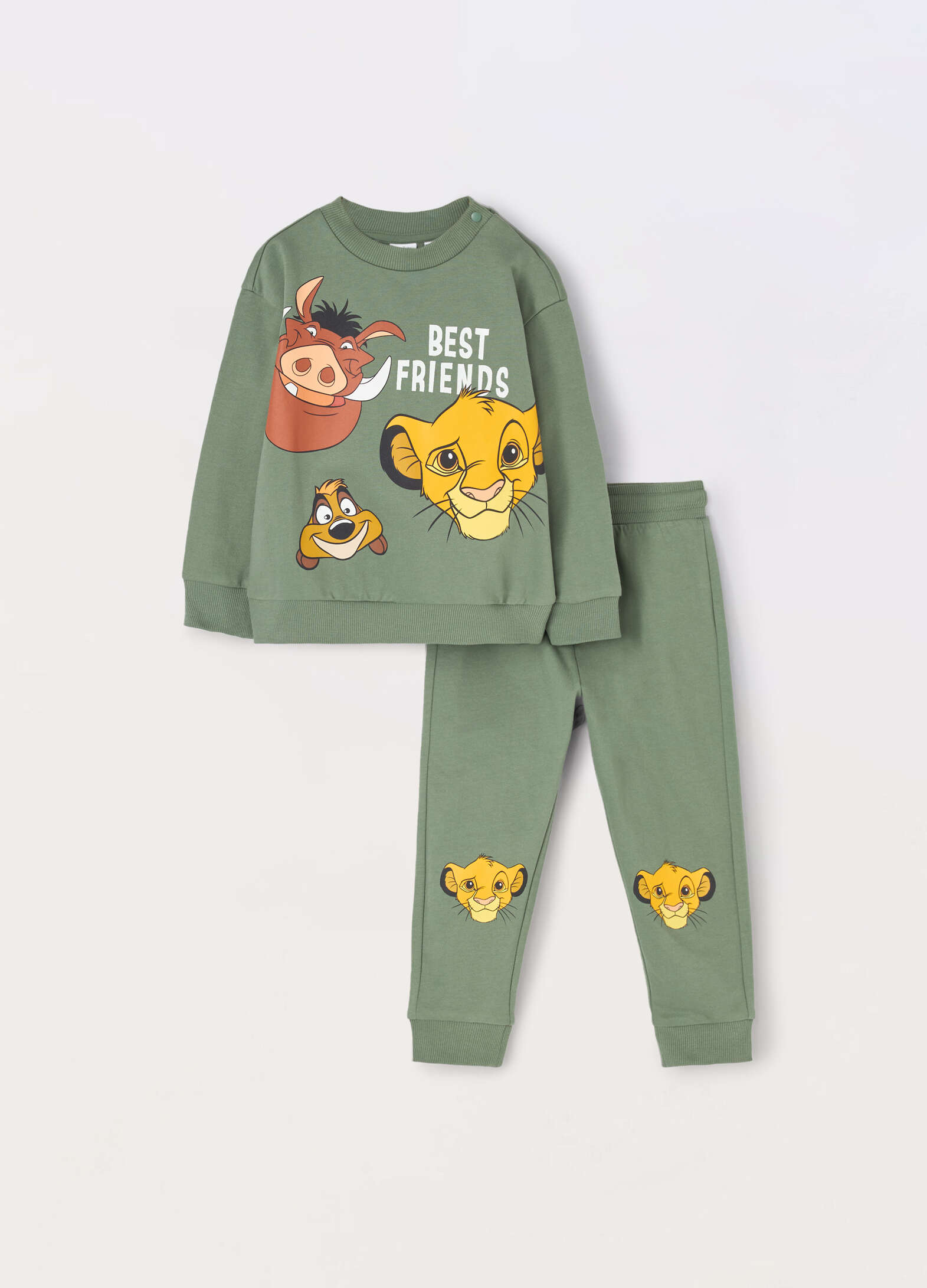 Disney Jogging Set in Pure Cotton Fleece for Newborns