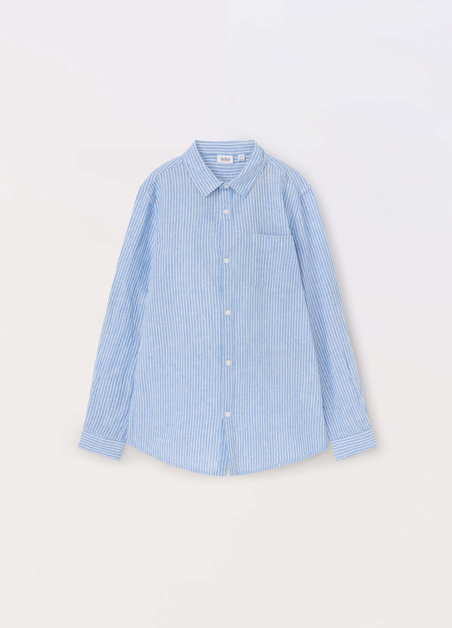 Boy's Striped Linen Blend Shirt