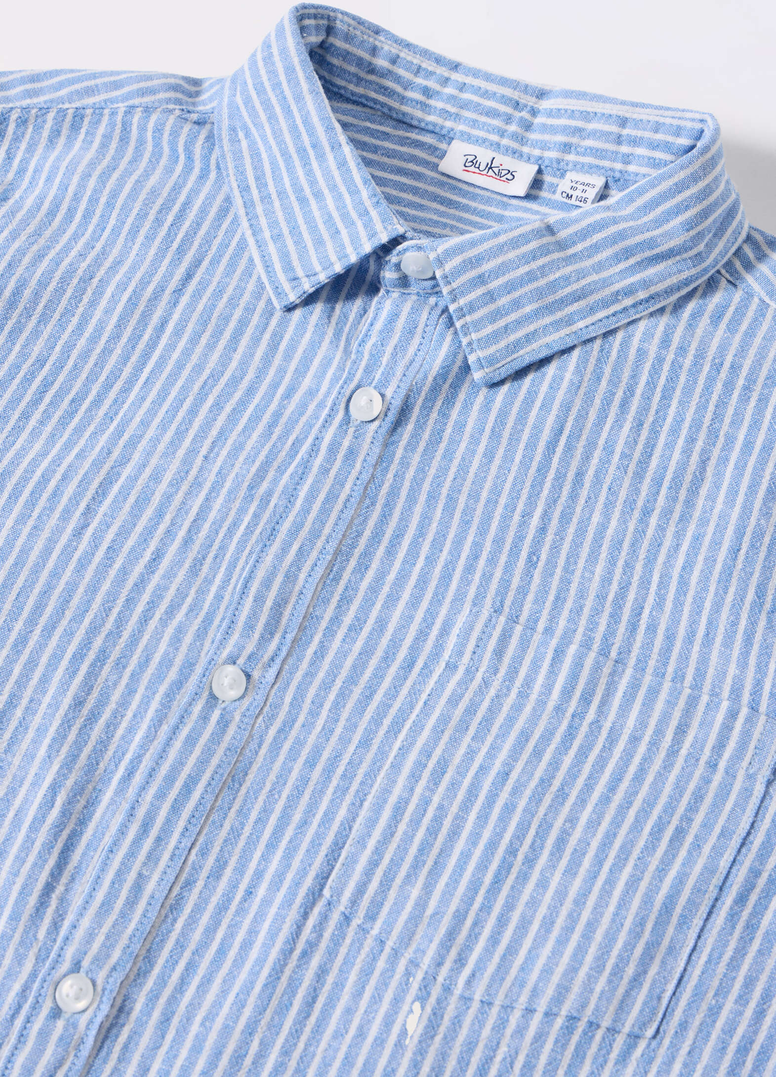 Boy's Striped Linen Blend Shirt