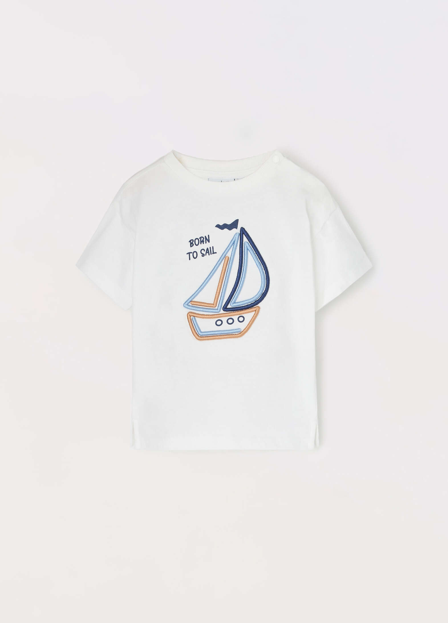 Pure cotton short-sleeved T-shirt for newborns