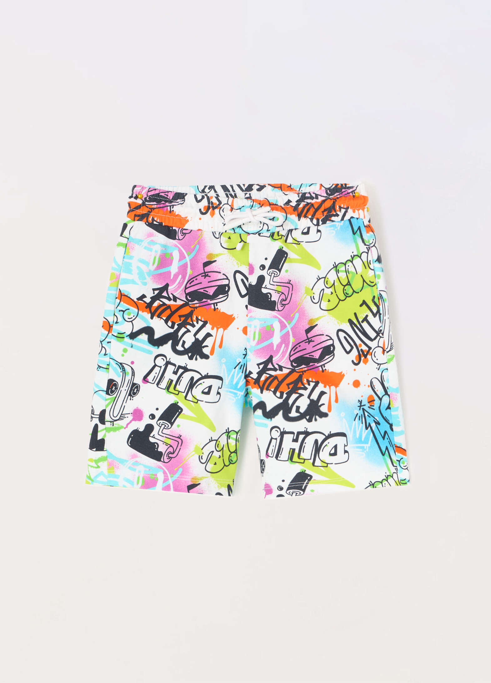 Multicolor shorts in pure cotton for children