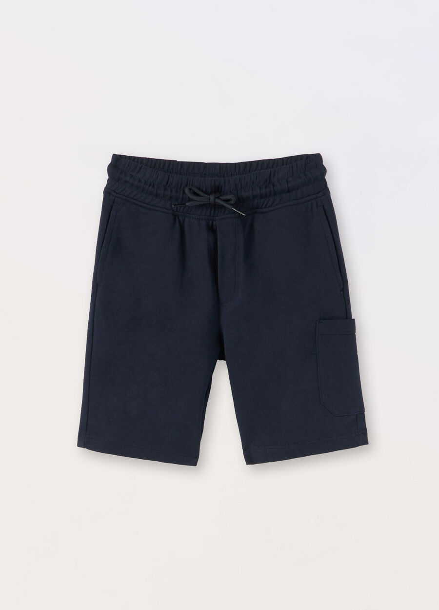 Kids' Pure Cotton French Terry Cargo Shorts