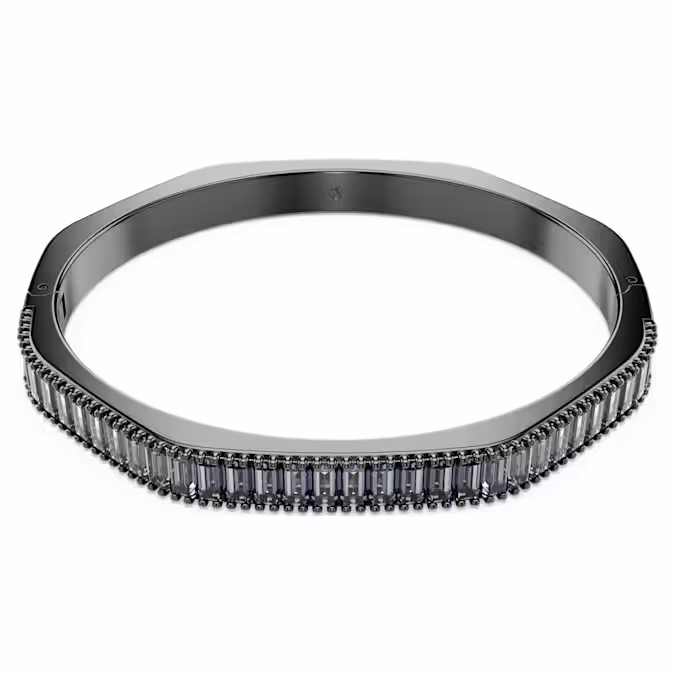 67e1647867426_matrix-bangle--baguette-cut--octagon-shape--blue--ruthenium-plated-swarovski-5720367.avif