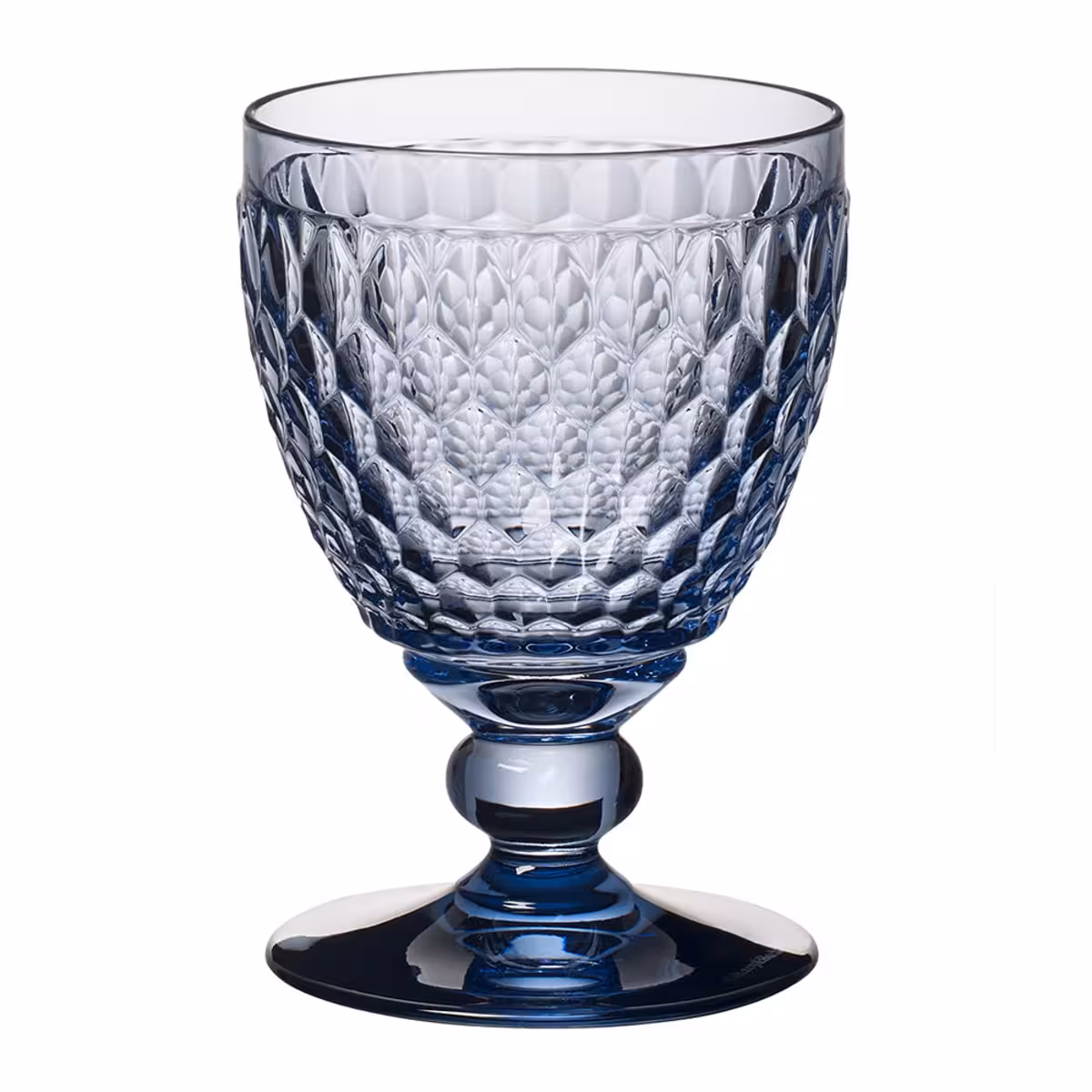 Boston Coloured Red Wine Goblet (Blue)