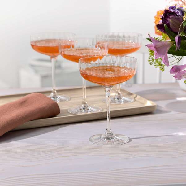 Rose Garden Sparkling wine/ champagne coupe