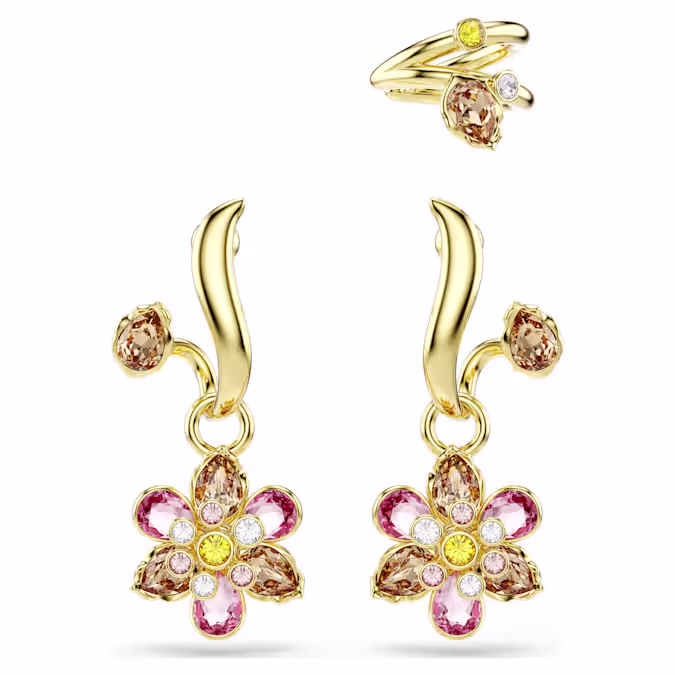 687a7921a3f91_idyllia-earrings--set-(3)--mixed-cuts--flower--multicoloured--gold-tone-plated-swarovski-5732386.avif