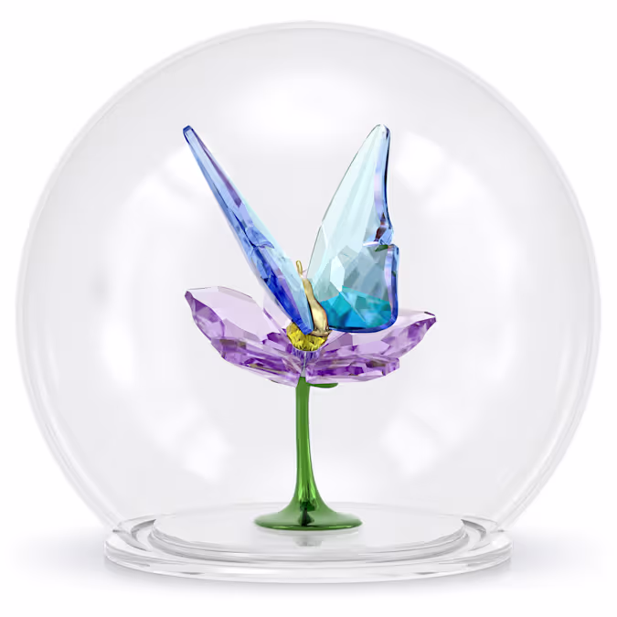 Idyllia Glass Ball Butterfly and Flower