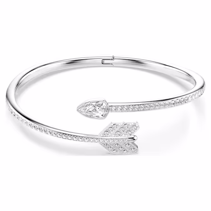 6970b43a0454c_idyllia-bangle--mixed-cuts--arrow--white--rhodium-plated-swarovski-5737264.avif