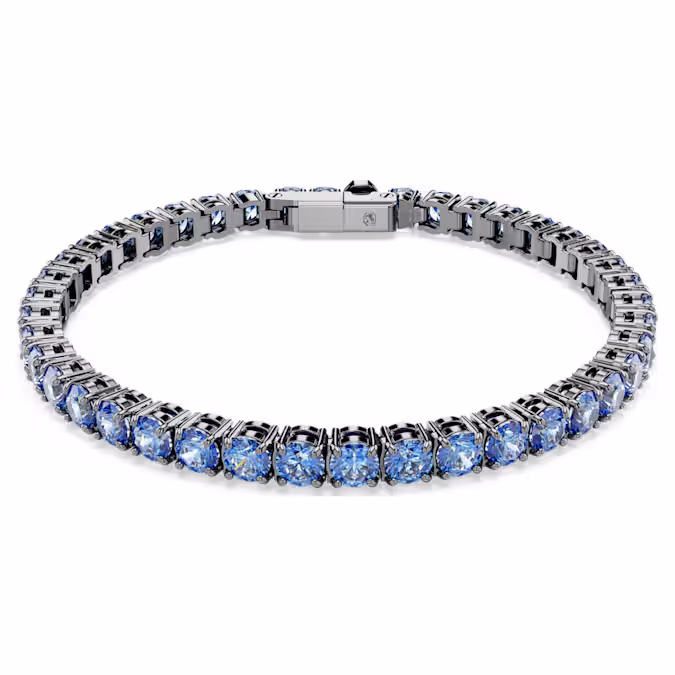 697109f6bec58_matrix-tennis-bracelet--round-cut--blue--ruthenium-plated-swarovski-5743448.avif
