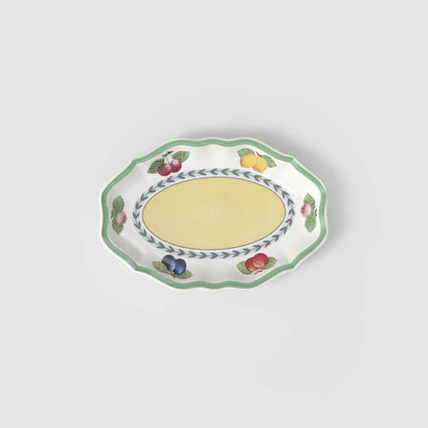 French Garden Gravy boat saucer