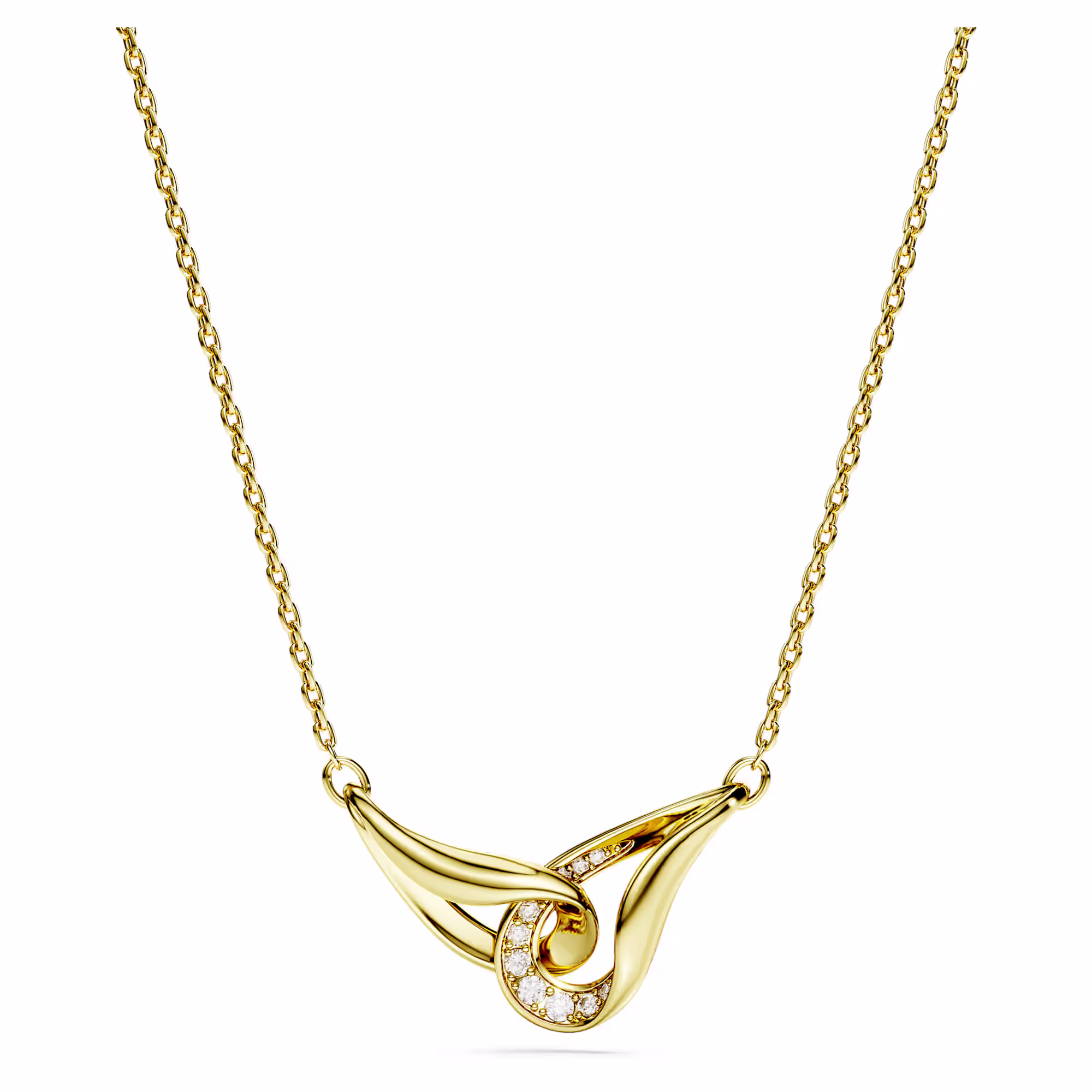 6a9ae0d0c8006_swarovski-classica-pendant--round-cut--interlocking--white--sterling-silver--18k-gold-finish-swarovski-5745560.avif