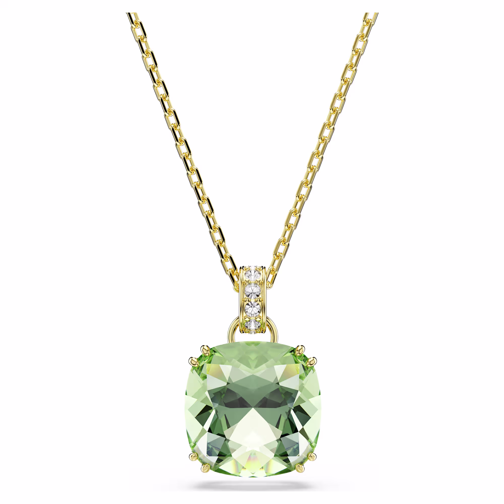 6a9ae3cb30e47_millenia-pendant--cushion-cut--green--18k-gold-finish-swarovski-5764821.avif