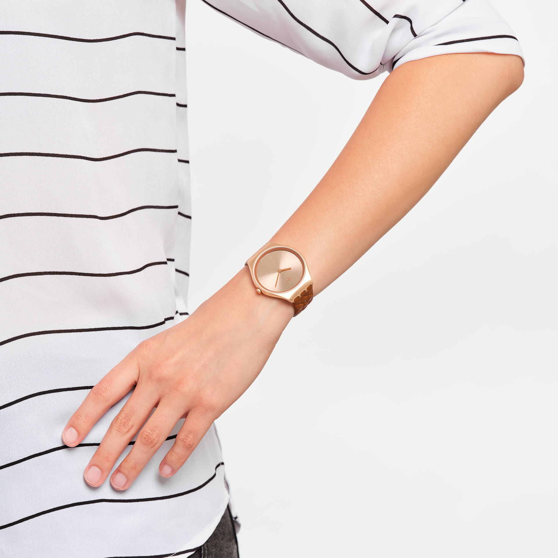 BROWN QUILTED