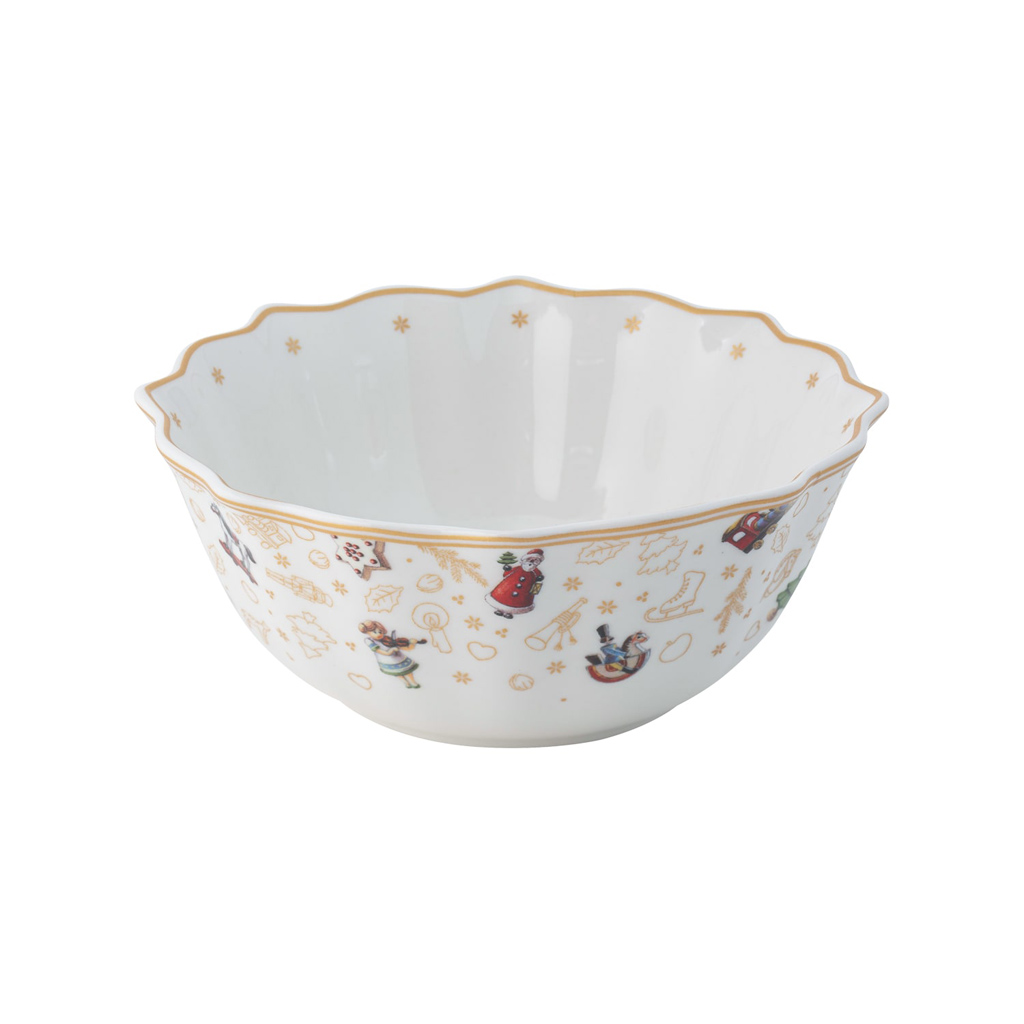 Toy's Delight bowl, anniversary edition, multicoloured/gold/white