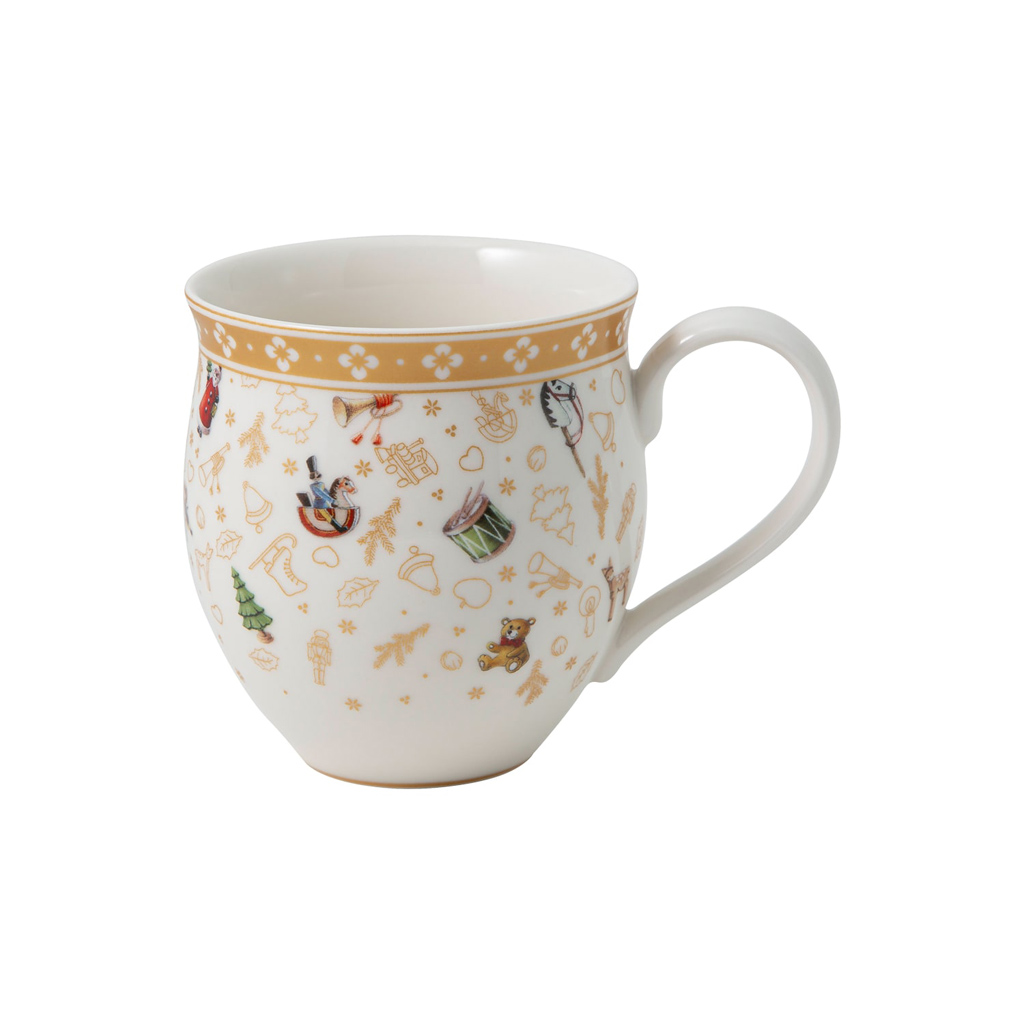 Toy's Delight mug, anniversary edition, multicoloured/gold/white